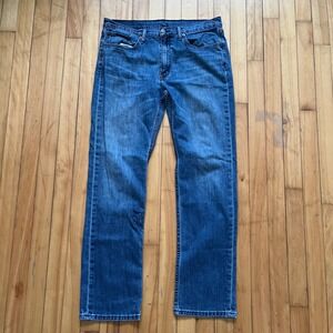 Levi Strauss 514 Straight Fit Jeans Mens W36 L34 Blue Denim